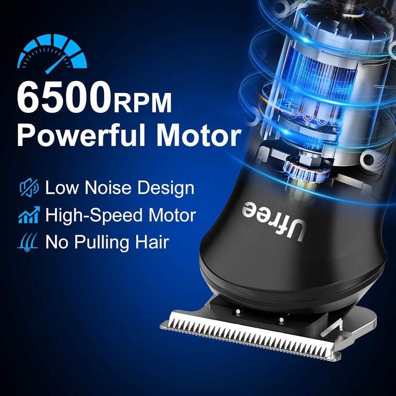 UFREE Beard Trimmer, Hair Clippers Mens Shaver Electric Razor, Hair Trimmer for Men Cordless Barber Clippers and Trimmers Set, Hair Cutting Kit for Men Grooming Gifts, Black - Image 2